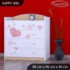 Komoda Happy K06 - medvídek se srdcem (Barva bílá)
