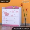 Komoda Happy K06 - medvídek se srdcem (Barva bílá)