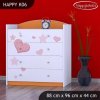 Komoda Happy K06 - medvídek se srdcem (Barva bílá)