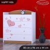 Komoda Happy K06 - medvídek se srdcem (Barva bílá)