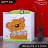 Komoda Happy K06 - medvídek s kyticí (Barva bílá)
