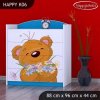 Komoda Happy K06 - medvídek s kyticí (Barva bílá)