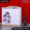 Komoda Happy K06 -monster toralei (Barva bílá)