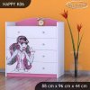 Komoda Happy K06 -monster toralei (Barva bílá)