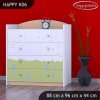 Komoda Happy K06 -  modrý medvídek (Barva bílá)