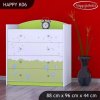 Komoda Happy K06 -  modrý medvídek (Barva bílá)