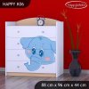 Komoda Happy K06 -  modrý slon (Barva bílá)