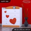 Komoda Happy K06 -  včelka se srdcem (Barva bílá)