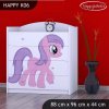 Komoda Happy K06 -  růžový pony (Barva bílá)