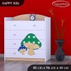 Komoda Happy K06 - růžový hříbeček (Barva bílá)