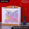 Komoda Happy K06 - růžový dráček (Barva bílá)