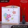 Komoda Happy K06 - srdce z květů (Barva bílá)