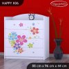 Komoda Happy K06 - srdce z květů (Barva bílá)