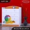 Komoda Happy K06 - slon s balónkem (Barva bílá)