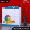 Komoda Happy K06 - slon s balónkem (Barva bílá)