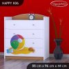 Komoda Happy K06 - slon s balónkem (Barva bílá)