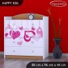 Komoda Happy K06 - padající srdce (Barva bílá)