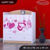 Komoda Happy K06 - padající srdce (Barva bílá)