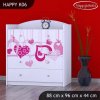 Komoda Happy K06 - padající srdce (Barva bílá)