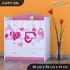 Komoda Happy K06 - padající srdce (Barva bílá)