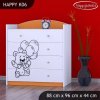 Komoda Happy K06 -  šťastný medvídek (Barva bílá)