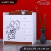 Komoda Happy K06 -  šťastný medvídek (Barva bílá)