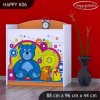 Komoda Happy K06 -  veselý medvídek (Barva bílá)
