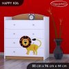 Komoda Happy K06 -  veselý zvěřinec (Barva bílá)