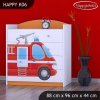 Komoda Happy K06 -  hasičské auto (Barva bílá)
