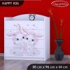 Komoda Happy K06 -  zamilovaní králíčci (Barva bílá)