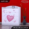 Komoda Happy K06 -  zamilovaný medvídek (Barva bílá)
