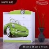 Komoda Happy K06 -  zelené auto (Barva bílá)