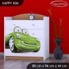 Komoda Happy K06 -  zelené auto (Barva bílá)