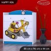 Komoda Happy K06 - žluté auto (Barva bílá)