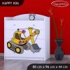 Komoda Happy K06 - žluté auto (Barva bílá)