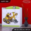 Komoda Happy K06 - žluté auto (Barva bílá)