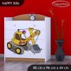 Komoda Happy K06 - žluté auto (Barva bílá)