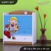 Komoda Happy K07 - bořek stavitel (Barva bílá)