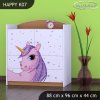 Komoda Happy K07 - jednorožec (Barva bílá)