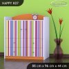 Komoda Happy K07 - barevné pásky (Barva bílá)