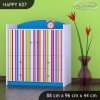 Komoda Happy K07 - barevné pásky (Barva bílá)
