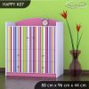 Komoda Happy K07 - barevné pásky (Barva bílá)