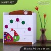 Komoda Happy K07 - barevný želvík (Barva bílá)