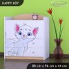 Komoda Happy K07 - bílá kočička (Barva bílá)
