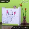 Komoda Happy K07 - bílá kočička (Barva bílá)
