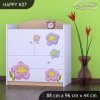 Komoda Happy K07 - kočička s květinou (Barva bílá)