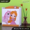 Komoda Happy K07 - princezna a jednorožec (Barva bílá)