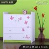 Komoda Happy K07 - víla s motýlkami (Barva bílá)