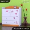 Komoda Happy K07 - víla s motýlkami (Barva bílá)