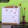 Komoda Happy K07 - víla s motýlkami (Barva bílá)